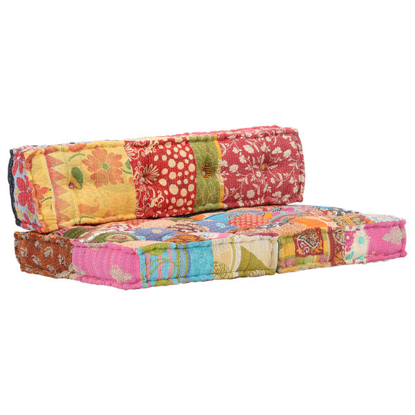 vidaXL Pouf patchwork textil