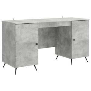 vidaXL Stůl Betonově &scaron;ed&aacute; 142,5 x 50 x 75 cm Kompozitn&iacute; dřevo