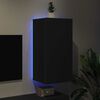 vidaXL N&aacute;stěnn&aacute; TV skř&iacute;ňka s LED osvětlen&iacute;m čern&aacute; 40,5 x 35 x 80 cm