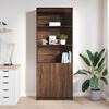 vidaXL Skř&iacute;ň highboard hněd&yacute; dub 70 x 35 x 180 cm kompozitn&iacute; dřevo