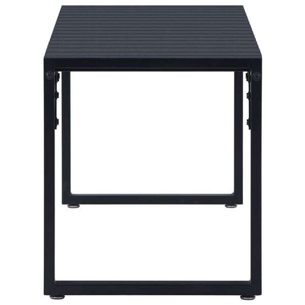 vidaXL Zahradní lavice 120,5 cm PS deska černá