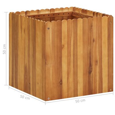 vidaXL Zahradní vyvýšený záhon 50 x 50 x 50 cm masivní akáciové dřevo