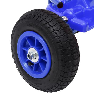 vidaXL Šlapací motokára s pneumatikami modrá