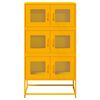 vidaXL Skř&iacute;ň highboard hořčicově žlut&aacute; 68x39x123 cm ocel