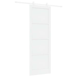 vidaXL Posuvn&eacute; dveře B&iacute;l&aacute; 83 x 232 cm Masivn&iacute; borovicov&eacute; dřevo