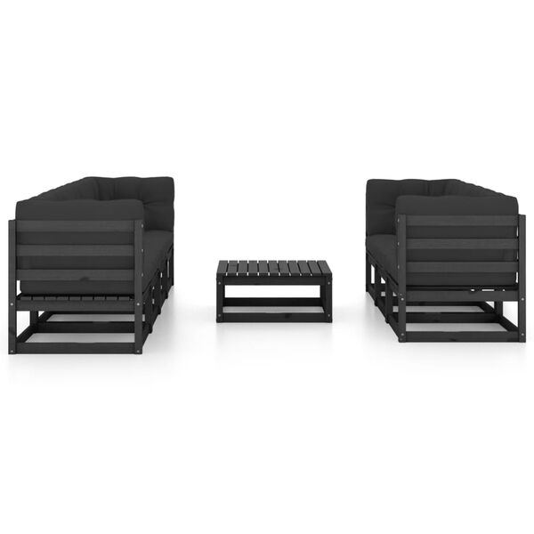 vidaXL 8d&iacute;ln&aacute; zahradn&iacute; sedac&iacute; souprava s podu&scaron;kami masivn&iacute; borovice