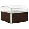 vidaXL Sklen&iacute;k hněd&yacute; 100 x 100 x 85 cm pozinkovan&aacute; ocel