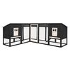 vidaXL Venkovn&iacute; kr&aacute;l&iacute;k&aacute;rna s v&yacute;během &scaron;edo-b&iacute;l&aacute; masivn&iacute; jedlov&eacute; dřevo