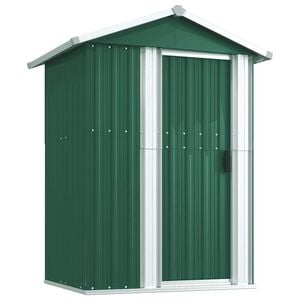 vidaXL Zahradn&iacute; kůlna zelen&aacute; 126 x 97,5 x 177 cm pozinkovan&aacute; ocel