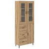vidaXL Vysok&yacute; bufet 2 pcs Artisanov&yacute; dub 69,5 x 34 x 180 cm