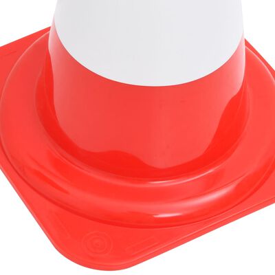 vidaXL Reflexní dopravní kužely 20 ks červené a bílé 50 cm