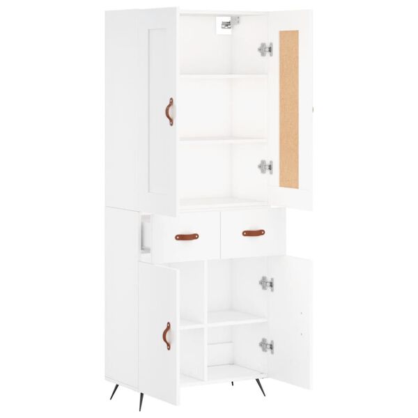 vidaXL Skříň highboard bílá 69,5 x 34 x 180 cm kompozitní dřevo