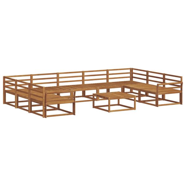 vidaXL Venkovn&iacute; pohovkov&aacute; souprava 10 pcs Př&iacute;rodn&iacute;