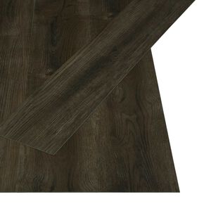 vidaXL Samolepic&iacute; podlahov&aacute; prkna Tmavě hněd&aacute; 4,46 m&sup2; 32 ks PVC