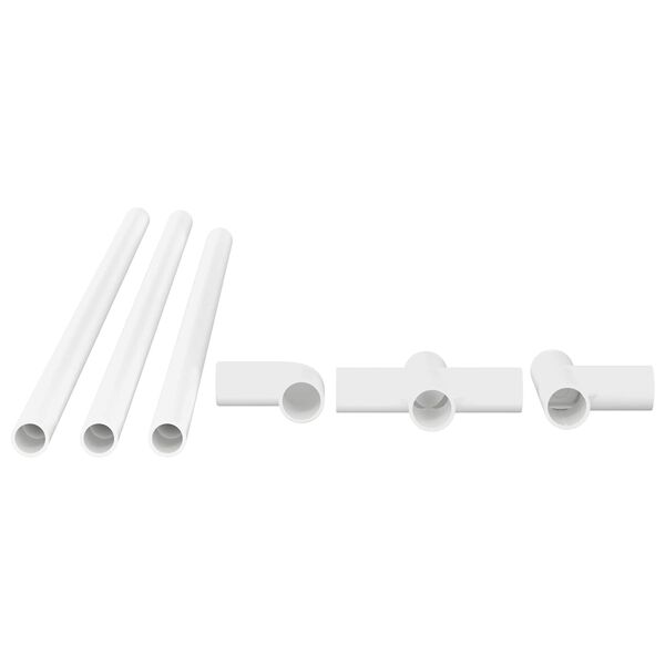 vidaXL PVC trubka 12 pcs B&iacute;l&aacute; 12,2 x 1,8 x 500 mm Mterialpp a PE