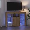 vidaXL Rohov&yacute; LED TV stojan N&aacute;stěnn&yacute; Artisanov&yacute; dub 100x40x68cm