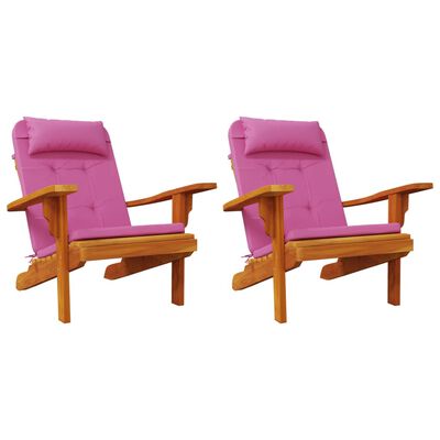 vidaXL Podušky na židli Adirondack 2 ks růžové oxfordská látka