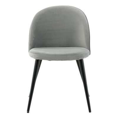 Venture Home Jídelní židle 2 ks Velvet samet černé a šedé