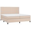 vidaXL Box spring postel s matrac&iacute; cappuccino 200 x 200 cm uměl&aacute; kůže