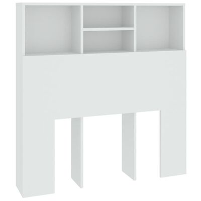 vidaXL Čelo postele s úložným prostorem bílé 100 x 19 x 103,5 cm