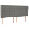 vidaXL Čelo postele typu u&scaron;&aacute;k tmavě &scaron;ed&eacute; 183x23x118/128 cm textil