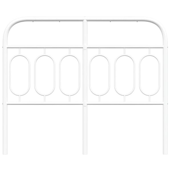 vidaXL Kovov&eacute; n&aacute;hradn&iacute; čelo postele b&iacute;l&eacute; 120 cm
