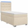 vidaXL Postel boxspring s matrac&iacute; s čelo Kr&eacute;mov&aacute; 80 x 200 cm Textil