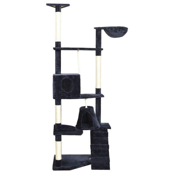 vidaXL Škrabadlo pro kočky se sisalovými sloupky modré 191 cm