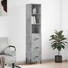 vidaXL Skř&iacute;ň highboard betonově &scaron;ed&aacute; 34,5x34x180 cm kompozitn&iacute; dřevo