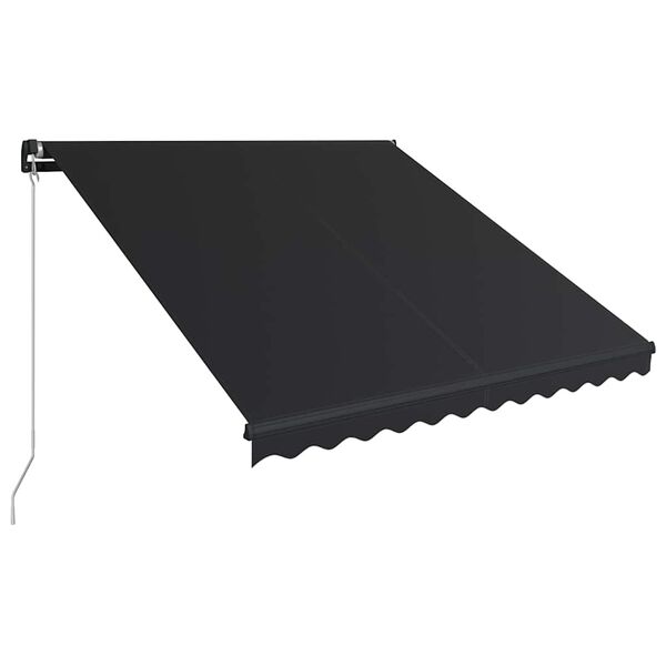 vidaXL Ručně zatahovac&iacute; mark&yacute;za 350 x 250 cm antracitov&aacute;