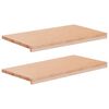 vidaXL Parapety 2 ks Př&iacute;rodn&iacute; 70 x 40 x 2 cm Masivn&iacute; bukov&eacute; dřevo