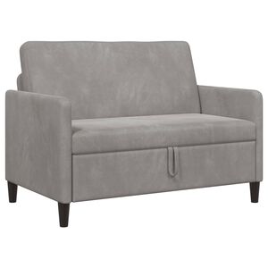 vidaXL Sofa s &uacute;ložn&yacute;m prostorem Světle &scaron;ed&aacute; 122 x 78 x 87 cm Polyester