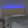 vidaXL Čelo postele s LED kr&eacute;mov&eacute; 100x5x78/88 cm textil
