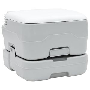vidaXL Campingov&eacute; WC &Scaron;ed&aacute; a b&iacute;l&aacute; 41,5 x 36,5 x 30 cm Polyethylen