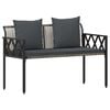 vidaXL Zahradn&iacute; lavičky 2 -Seater 116 x 56 x 75 cm polyratan