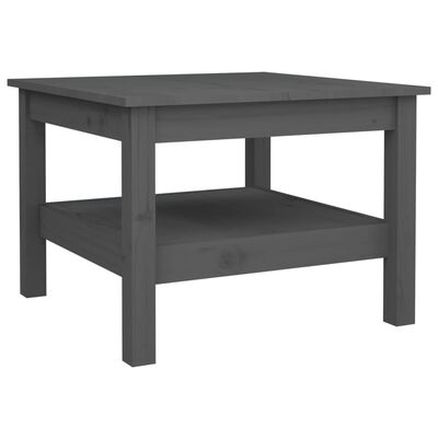 vidaXL Konferenční stolek šedý 55 x 55 x 40 cm masivní borové dřevo
