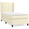 vidaXL Box spring postel s matrac&iacute; kr&eacute;mov&aacute; 80 x 200 cm uměl&aacute; kůže