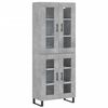 vidaXL Skř&iacute;ň highboard betonově &scaron;ed&aacute; 69,5x34x180 cm kompozitn&iacute; dřevo