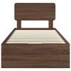 vidaXL R&aacute;m postele s čelo Hněd&yacute; dub 100 x 200 cm Dřevěn&yacute; materi&aacute;l