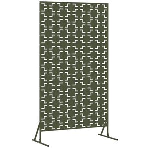 vidaXL Obrazovka pro soukrom&iacute; 100 x 50 x 180 cm Ocel Olivově zelen&aacute;