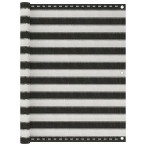 vidaXL Balk&oacute;nov&aacute; z&aacute;stěna HDPE 120 x 600 cm antracitovo-b&iacute;l&aacute;