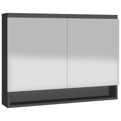 vidaXL Koupelnová skříňka se zrcadlem 80 x 15 x 60 cm MDF antracitová