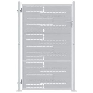 vidaXL Zahradn&iacute; br&aacute;na 85 x 144 cm Nerezov&aacute; ocel Stř&iacute;brn&aacute; Zamykateln&eacute;