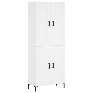 vidaXL Skř&iacute;ň highboard b&iacute;l&aacute; 69,5 x 34 x 180 cm kompozitn&iacute; dřevo