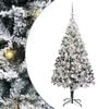 vidaXL Uměl&yacute; v&aacute;nočn&iacute; stromeček B&iacute;l&aacute; 180 cm PVC, ocel a plast