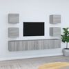 vidaXL 7d&iacute;ln&yacute; set TV skř&iacute;něk &scaron;ed&yacute; sonoma kompozitn&iacute; dřevo
