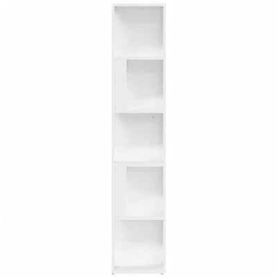 vidaXL Rohová skříňka bílá vysoký lesk 33 x 33 x 164,5 cm dřevotříska