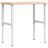 vidaXL Pracovn&iacute; stůl 100 x 60 x (73&ndash;99,5) cm masivn&iacute; dub obd&eacute;ln&iacute;kov&yacute;