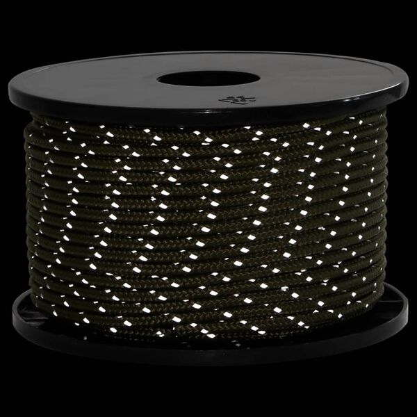 vidaXL Stanov&eacute; lanko s reflexn&iacute;mi proužky a nap&iacute;n&aacute;ky 50 m 5 mm