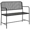 vidaXL Zahradn&iacute; lavice 2 -Seater 103,5 x 51,5 x 90 cm Ocel Čern&aacute;
